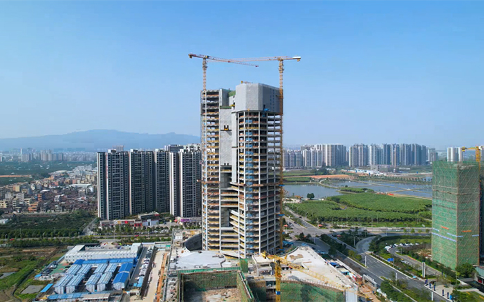 城市“金名片”| yl23455永利塔机助建新会第一高楼