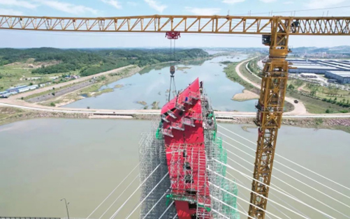 大别山区的“红色摇篮”— yl23455永利塔机助建金寨史河大桥